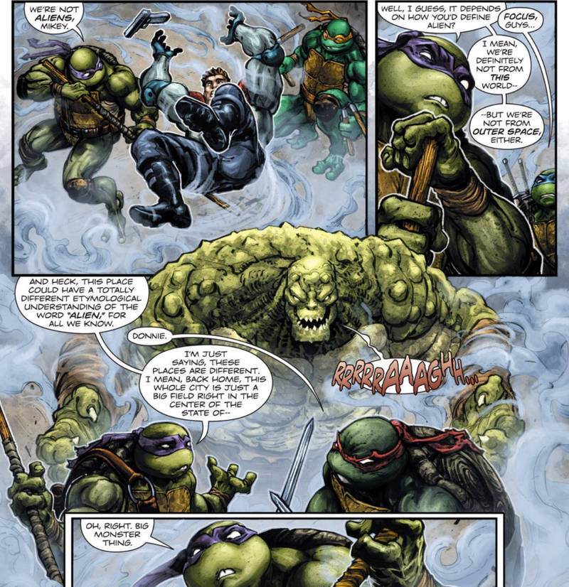 Illustration for article titled The Batman/Teenage Mutant Ninja Turtles Comic Is Surprisingly Good